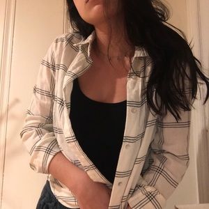checkered black and white flannel